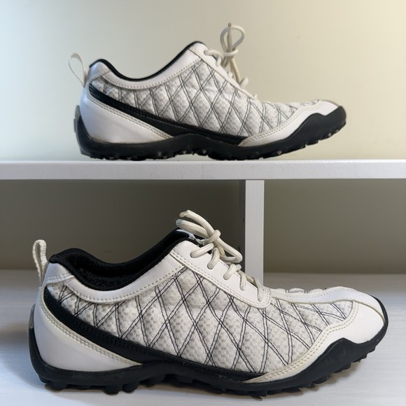 FootJoy Shoes - FootJoy FJ Superlites Spikeless Golf Shoes 98951 US 6.5 M Women Mesh White Black